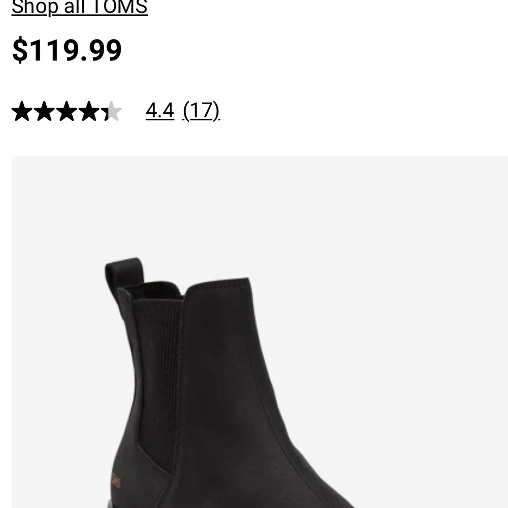 TOMS Women's Black Chelsea Boots